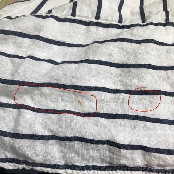 Terzo Millenio 100% linen stripe spaghetti strap maxi dress - Picture 10 of 10